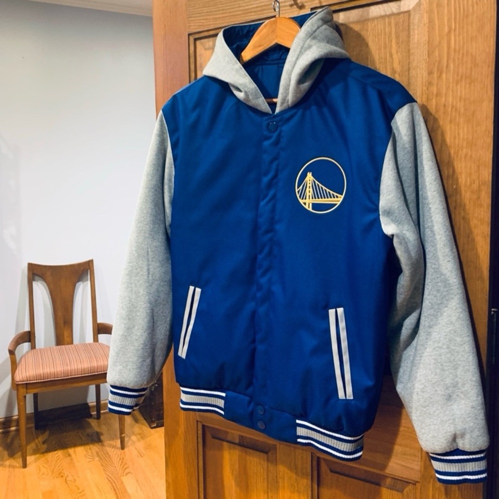 JH DESIGN NBA OFFICIAL MERCHANDISE GOLDEN STATE WARRIORS Reversible Jacket